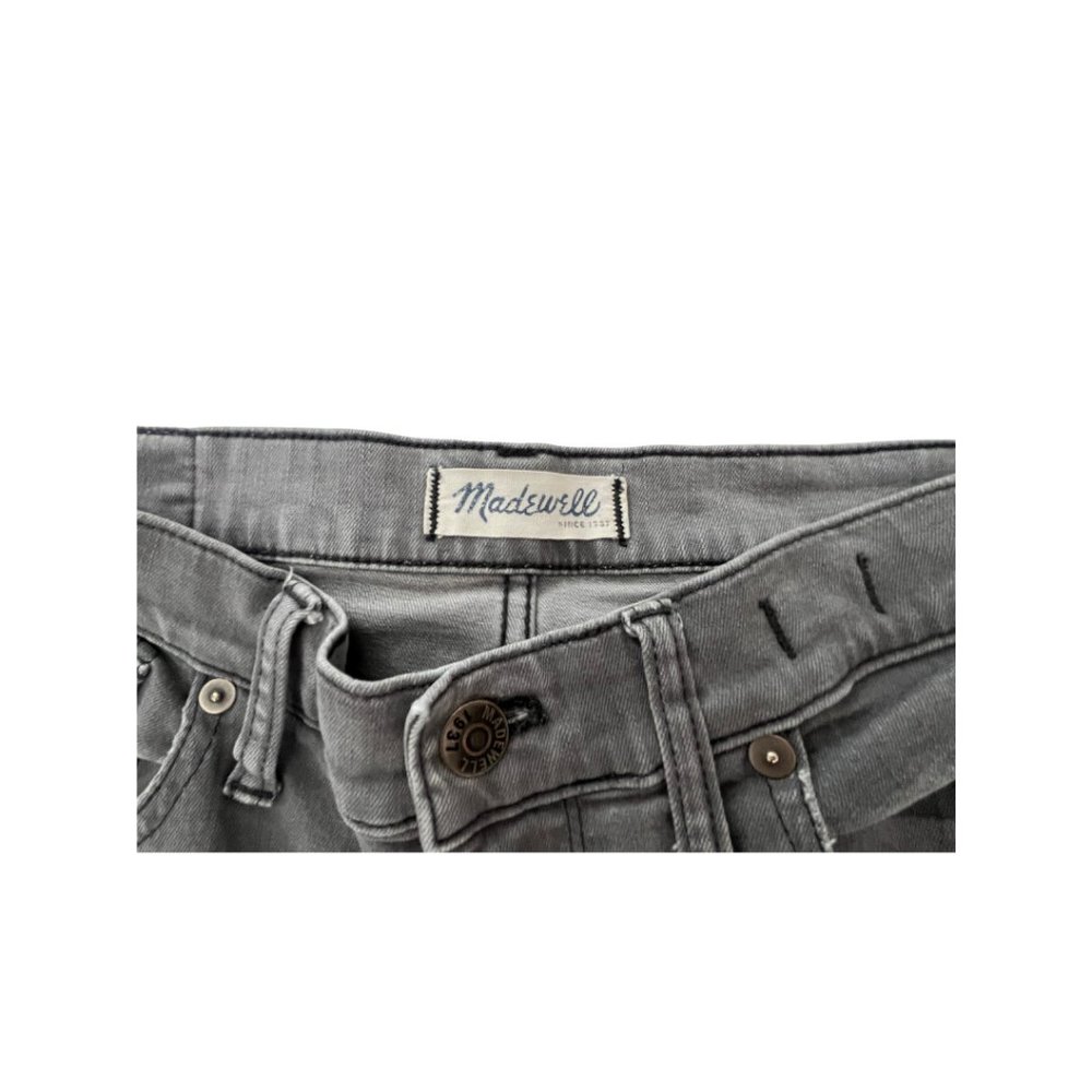 Designer Light Grey Madewell High Riser Skinny Jeans Dusty Wash SIZE 24 - Picture 4 of 8